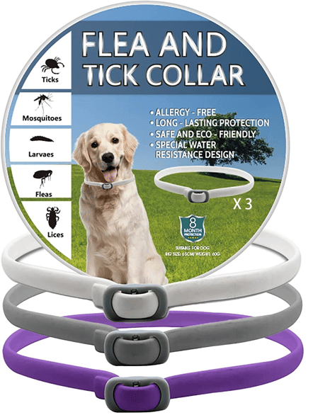 Meilleurs Colliers Anti-Puces et Anti-Tiques pour Grands Chiens-Pets4Luv Collier anti-puces pour chien
