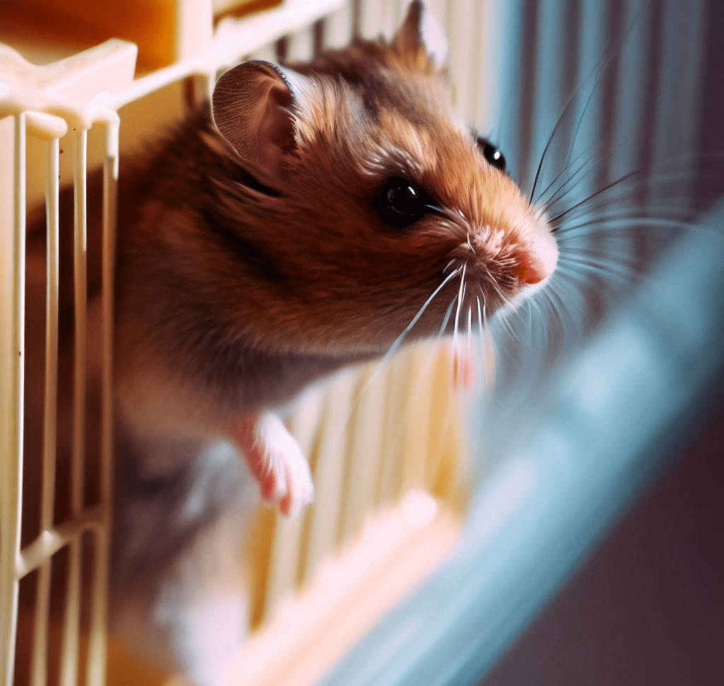 Pourquoi mon Hamster grimpe-t-il dans la cage et tombe-t-il