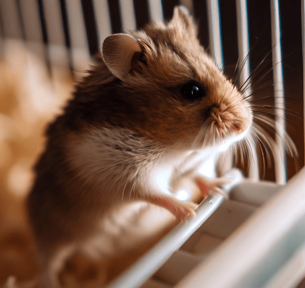 Pourquoi mon Hamster nain grimpe-t-il dans la cage?
