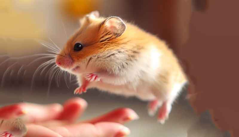 Pourquoi mon Hamster saute-t-il quand je le caresse?