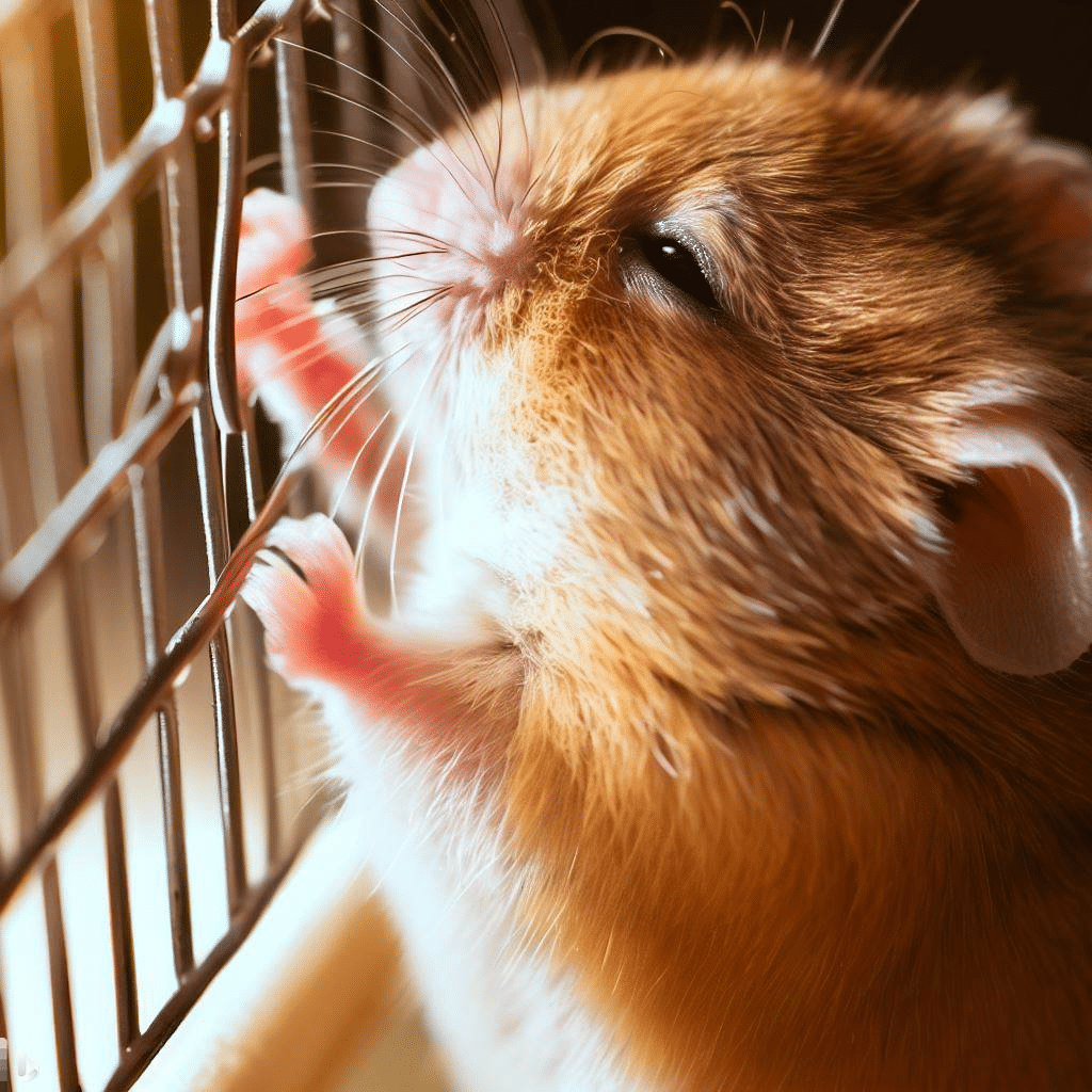 Pourquoi mon Hamster se frottetil contre la cage?