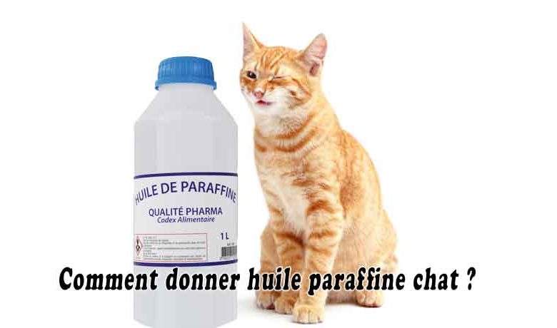 Comment donner huile paraffine chat