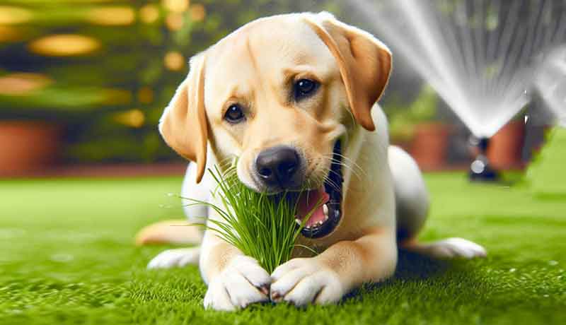 Comment empêcher un chien de manger de l'herbe