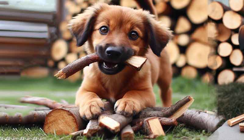 Comment empêcher un chien de manger du bois