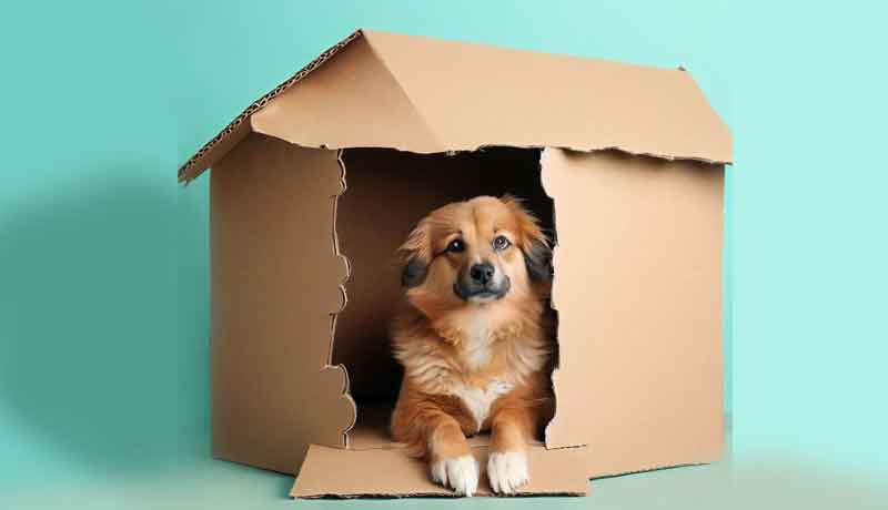 Comment faire niche pour chien en carton?
