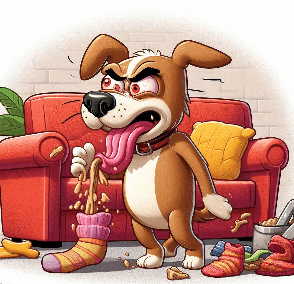 Comment faire vomir un chien qui a mangé une chaussette?