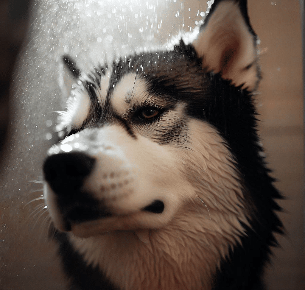 Comment laver un chien husky?