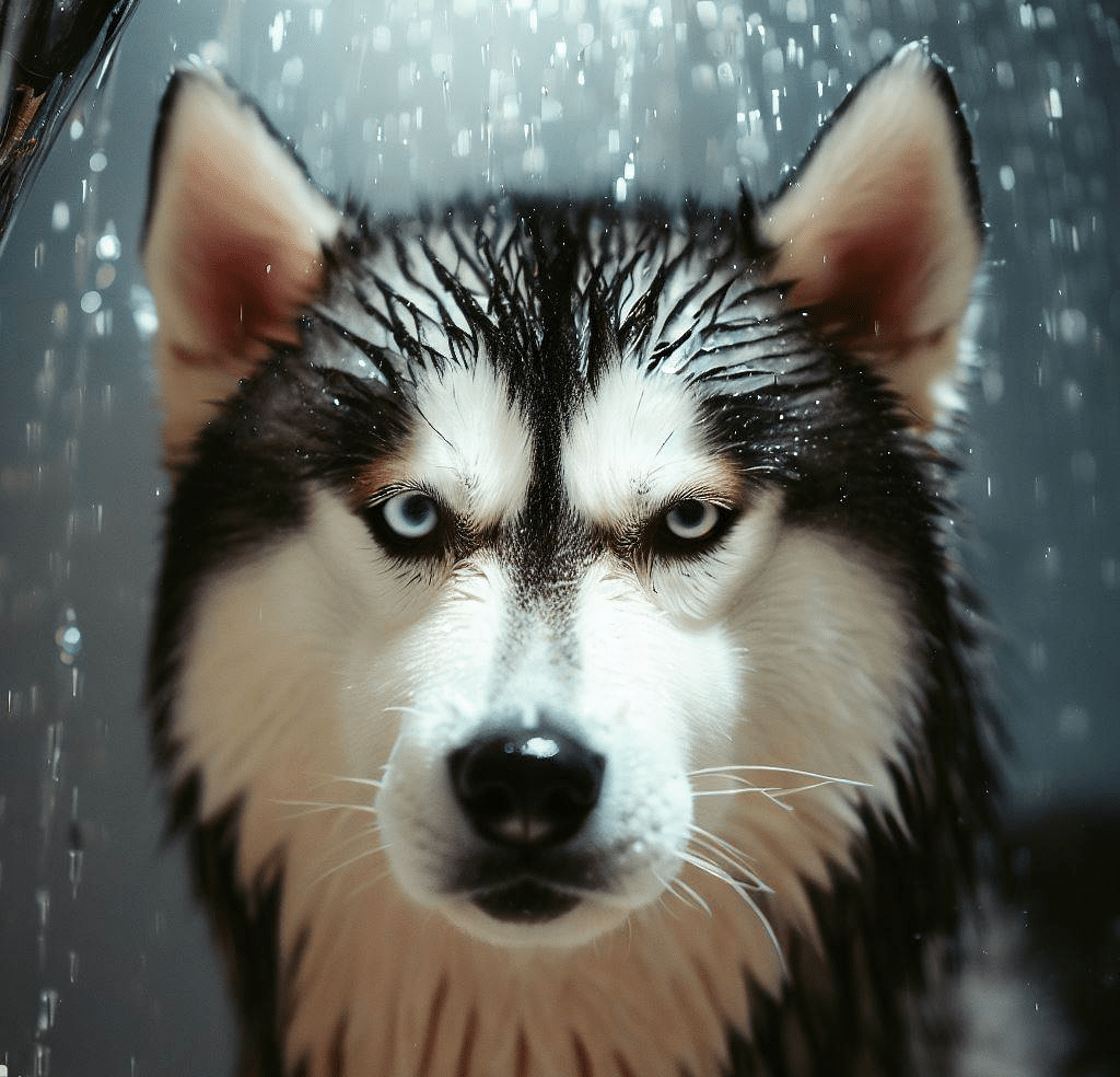 Comment laver un chien husky?
