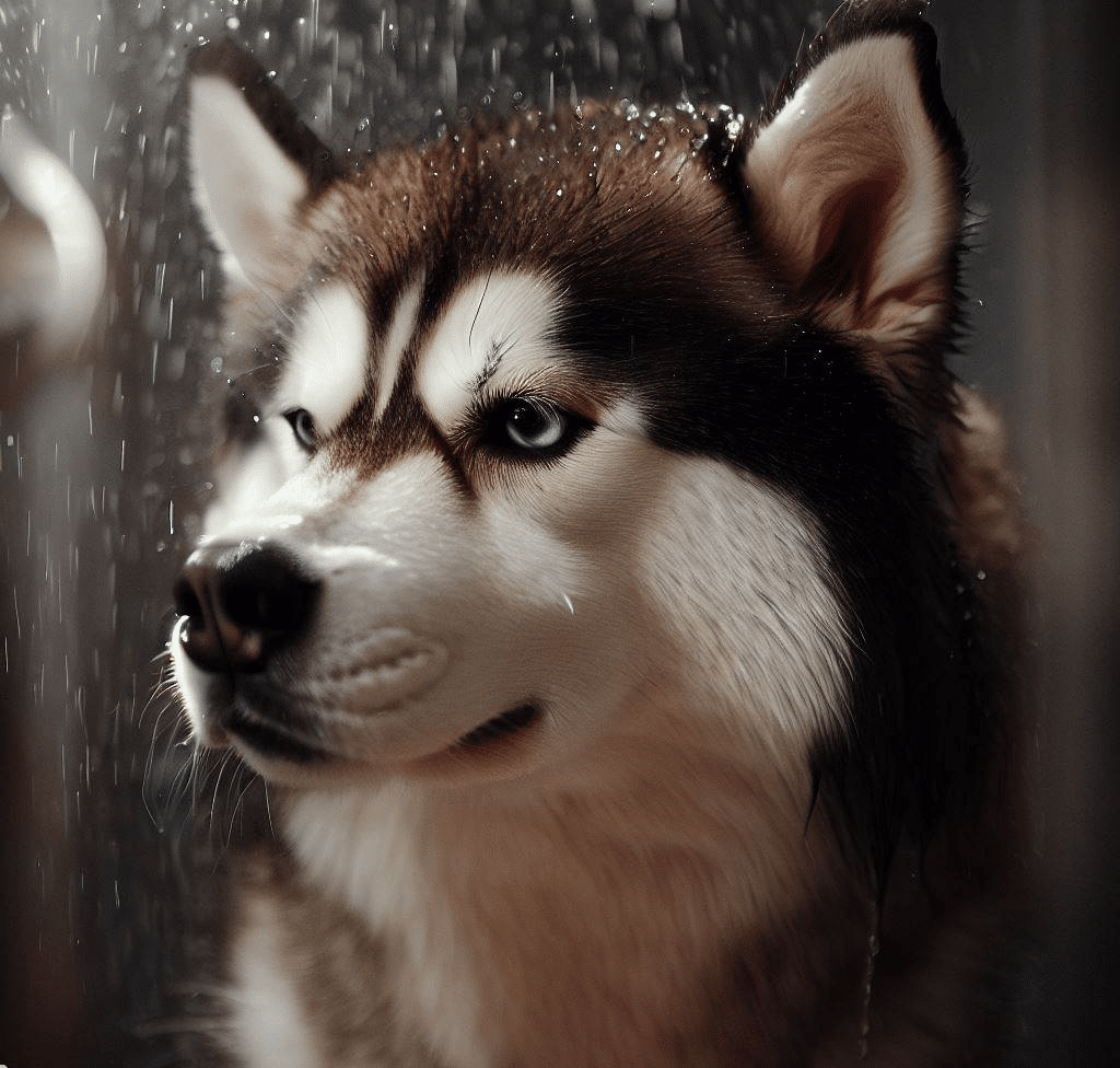 Comment laver un chien husky?