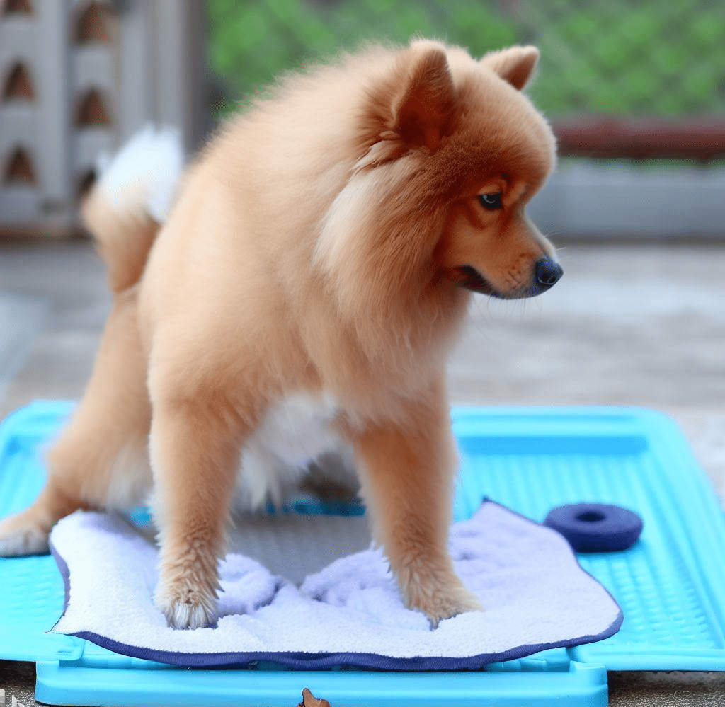 Comment mettre un chien propre sur pipi pad