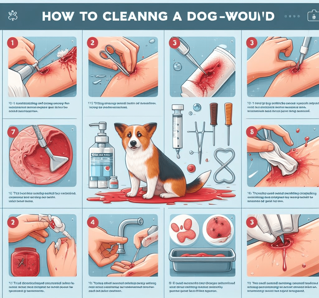 Comment nettoyer plaie chien?
