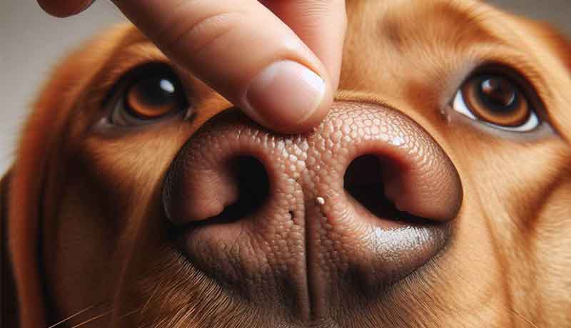 Comment savoir si mon chien a quelque chose dans le nez?