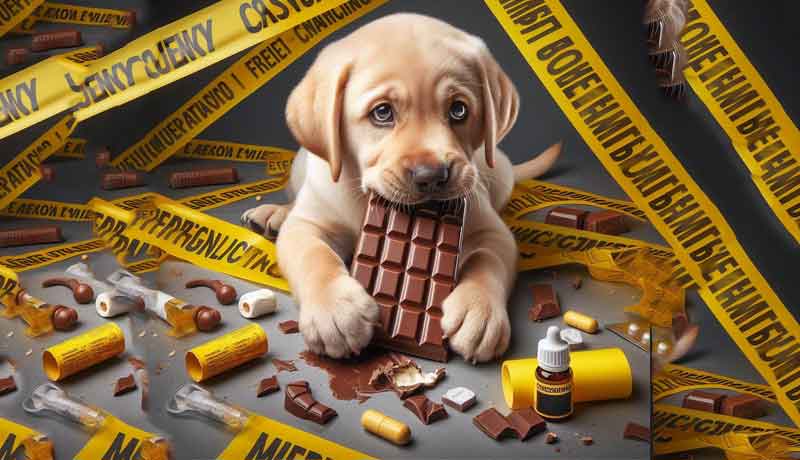 Comment soigner un chien qui a mangé du chocolat?