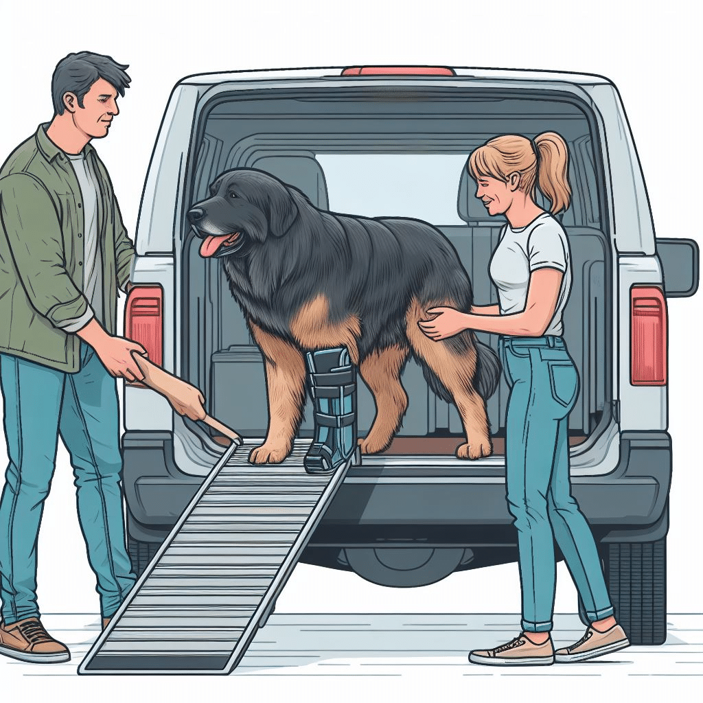 Comment transporter un gros chien malade?