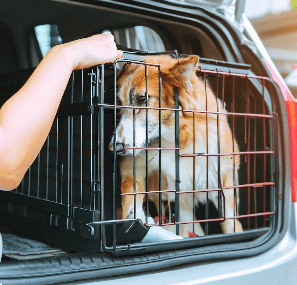 Comment attacher cage transport chien voiture?