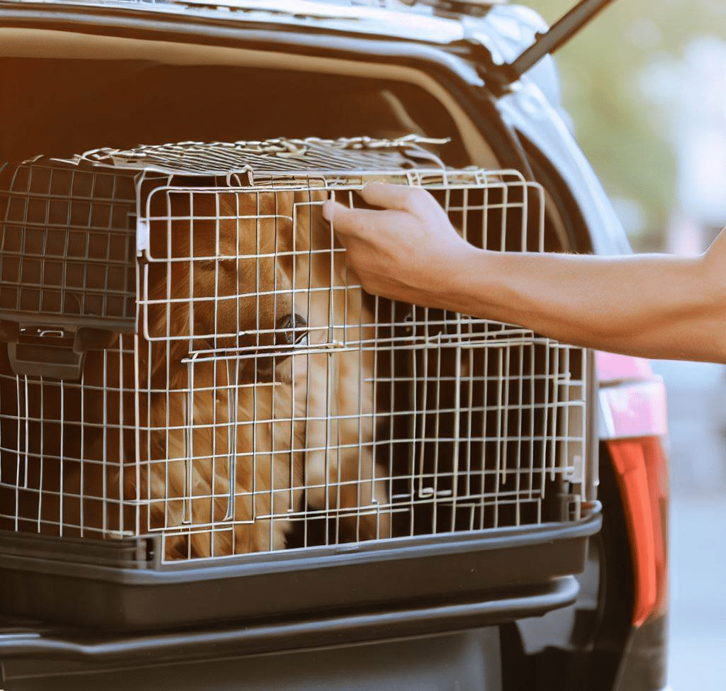 Comment attacher cage transport chien voiture?