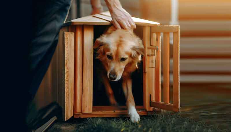 Comment faire entrer son chien dans sa niche