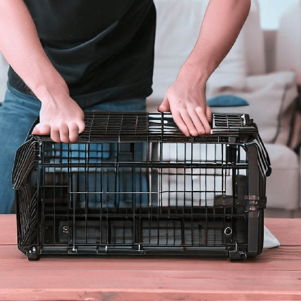 Plier une cage pour chien?