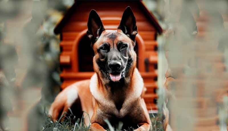 Taille niche pour chien malinois