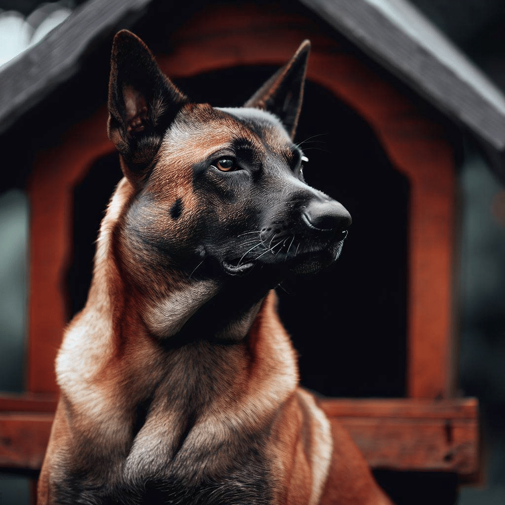 Taille niche pour chien malinois