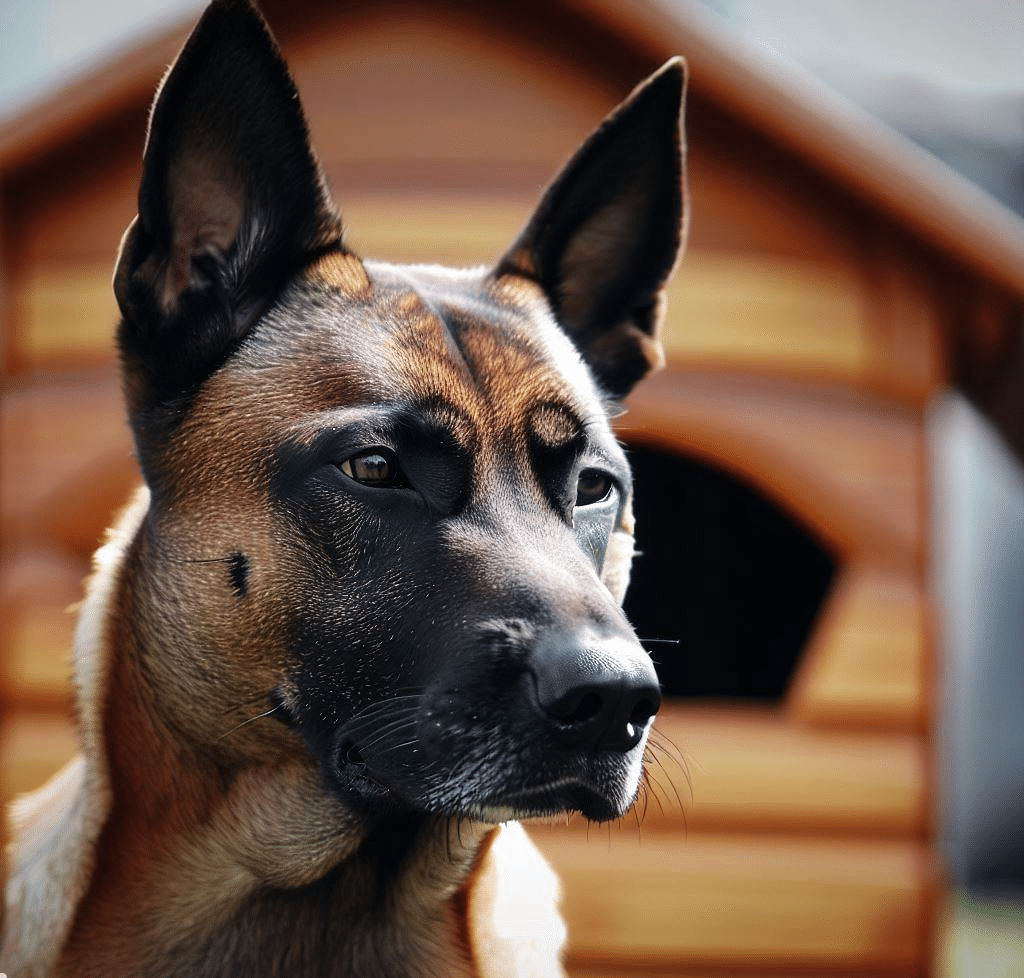 Taille niche pour chien malinois