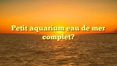 Petit aquarium eau de mer complet?