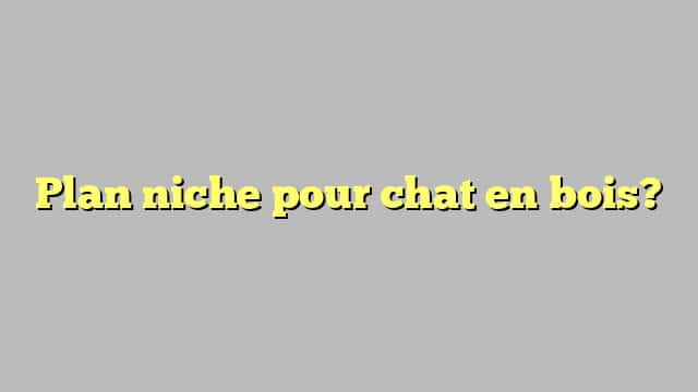 Plan niche pour chat en bois?