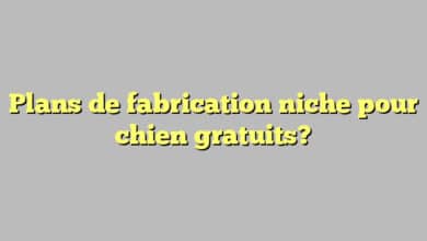 Plans de fabrication niche pour chien gratuits?